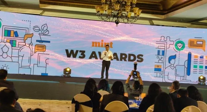 The Mint W3 Awards stage