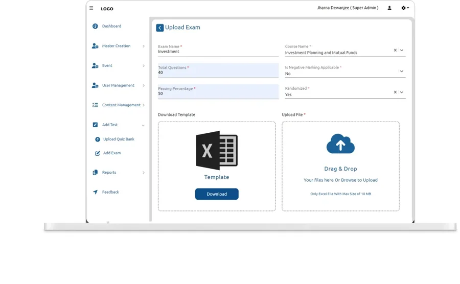 Building an online assessment in Learngenie with several question types