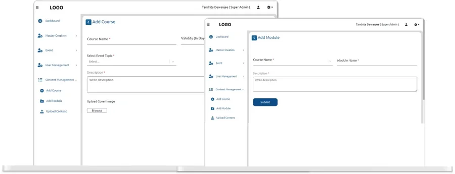 Learngenie course builder: a learning path assembled from modules for a group of learners
